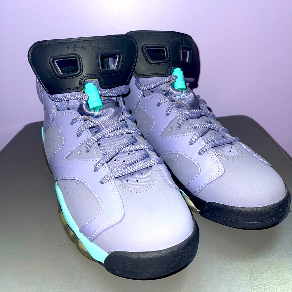Air Jordan 6 retro GG Iron purple/ bleached turquoise